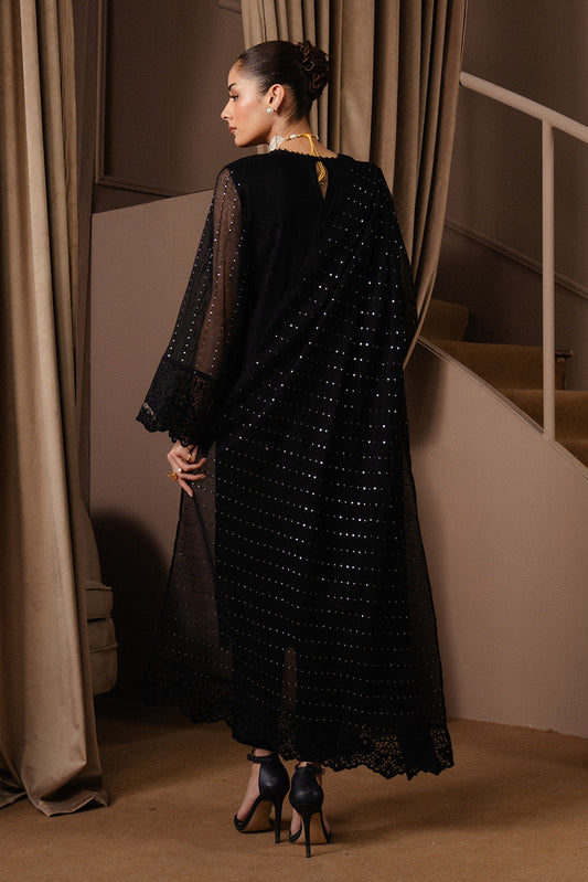 3 PIECE EMBROIDERED COTTON NET SUIT (LUXURY-PRET)