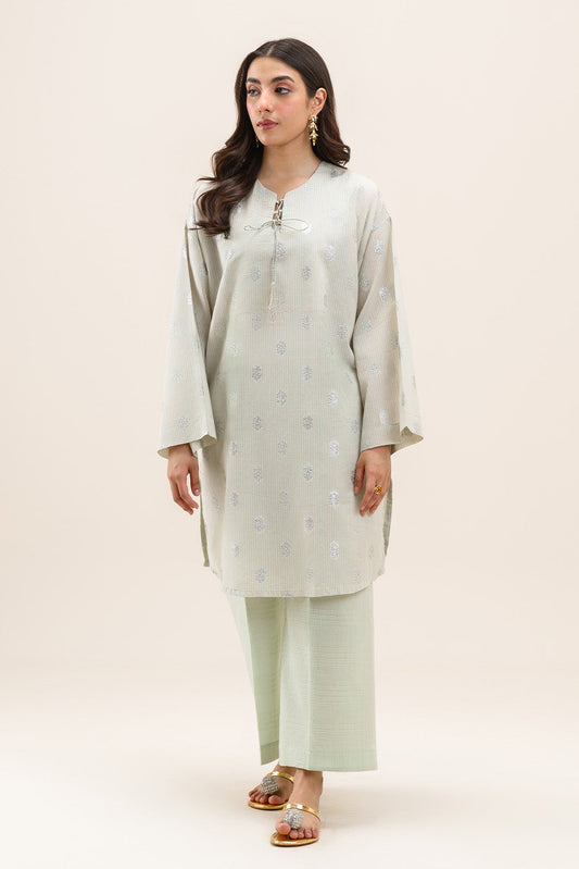 2 PIECE BASIC STRIPE BOOTI MUX SUIT (PRET)