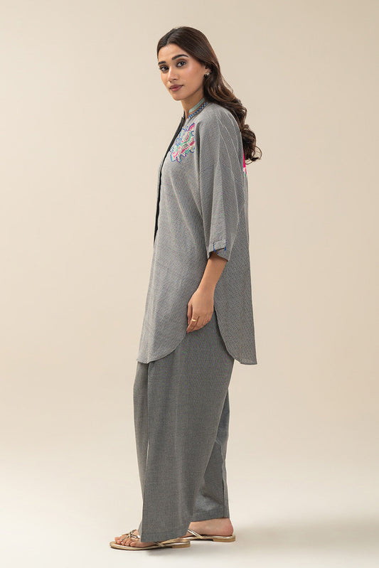 2 PIECE EMBROIDERED Dobby SUIT (PRET)