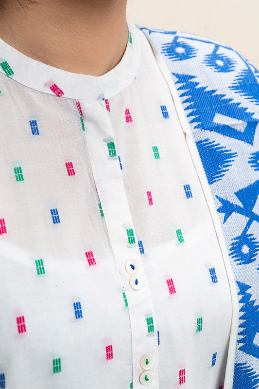 2 PIECE EMBROIDERED JACQUARD SUIT (PRET)