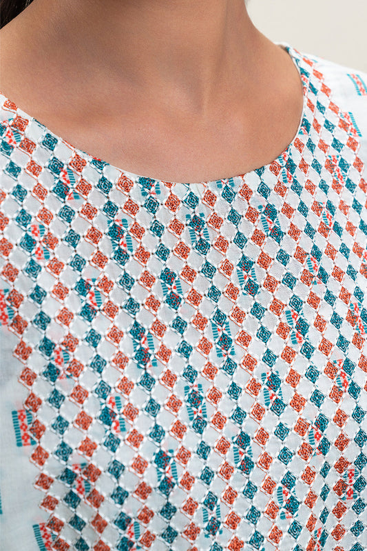 2 PIECE EMBROIDERED JACQUARD SUIT (PRET)