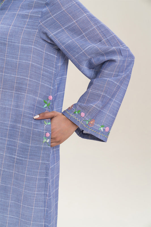 EMBROIDERED YARN DYED SHIRT (PRET)