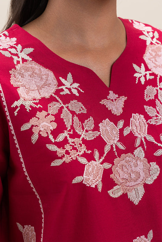 3 PIECE EMBROIDERED LAWN SUIT (PRET)