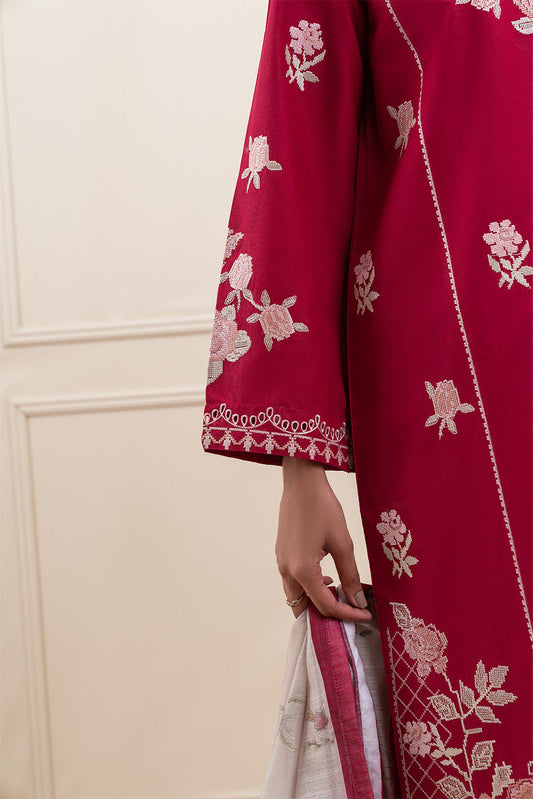 3 PIECE EMBROIDERED LAWN SUIT (PRET)