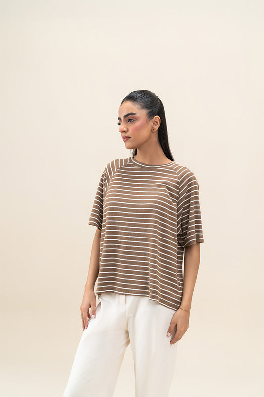 STRIPRED RAGLAN T-SHIRT