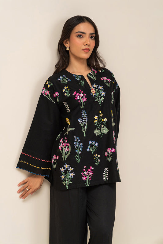 EMBROIDERED CAMBRIC TOP (PRET)