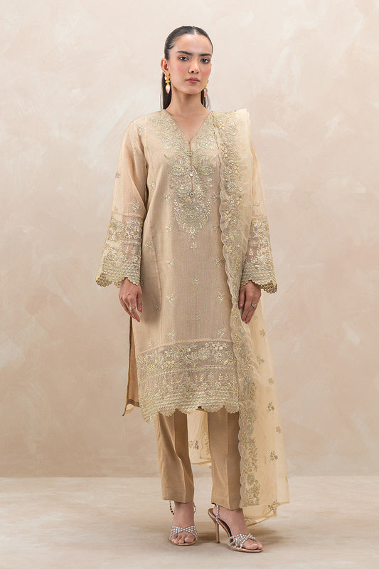 3 PIECE EMBROIDERED ORGANZA BADLA SUIT (LUXURY-PRET)