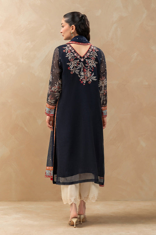 2 PIECE EMBROIDERED ORGANZA SUIT (LUXURY-PRET)