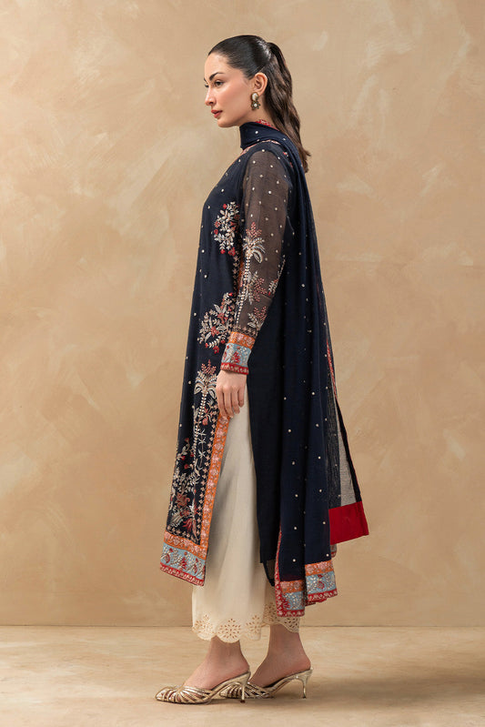 2 PIECE EMBROIDERED ORGANZA SUIT (LUXURY-PRET)