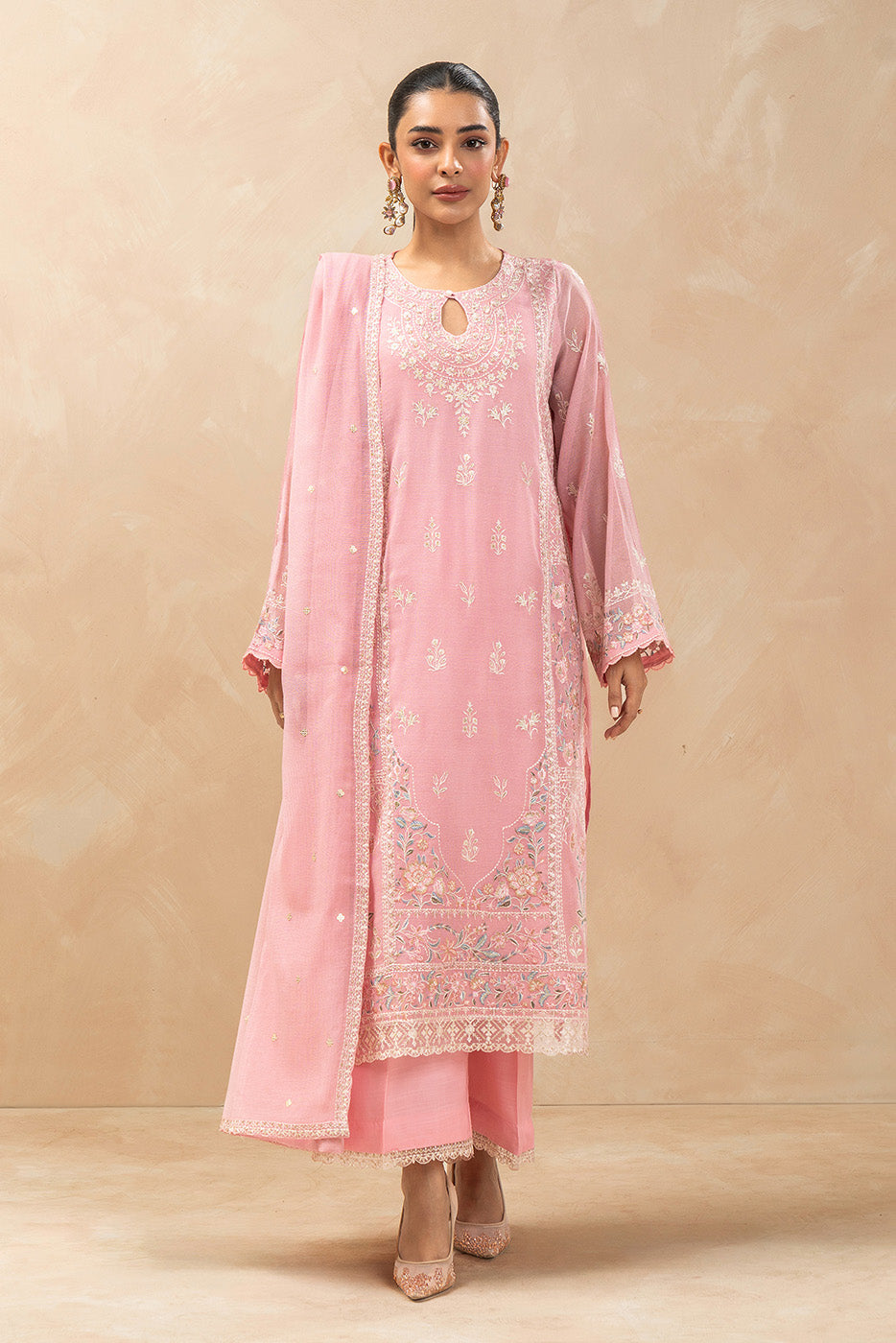 3 PIECE EMBROIDERED MONARK SUIT (LUXURY-PRET)