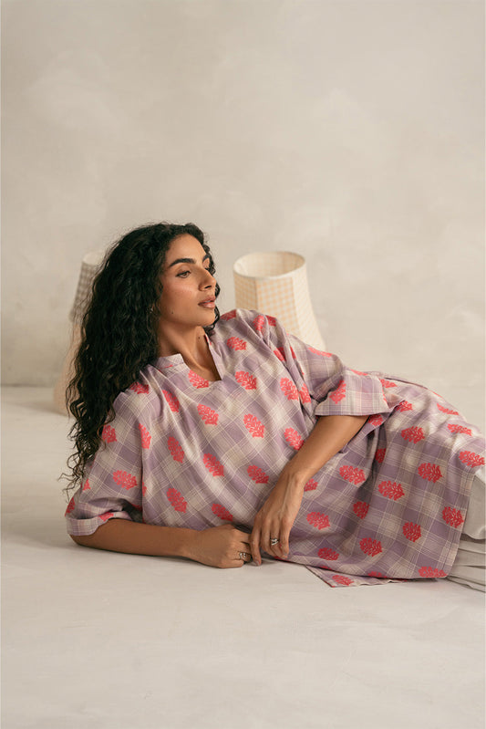 BASIC CHECK JACQUARD SHIRT (PRET)