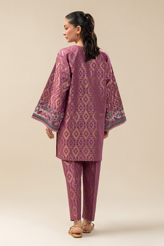 2 PIECE EMBROIDERED DANIER JACQUARD SUIT (PRET)