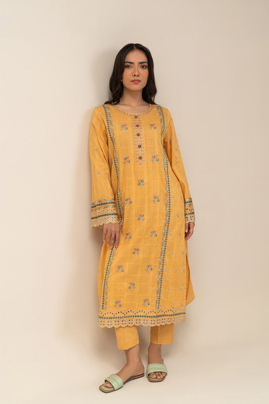 2 PIECE EMBROIDERED DORIA SUIT (PRET)