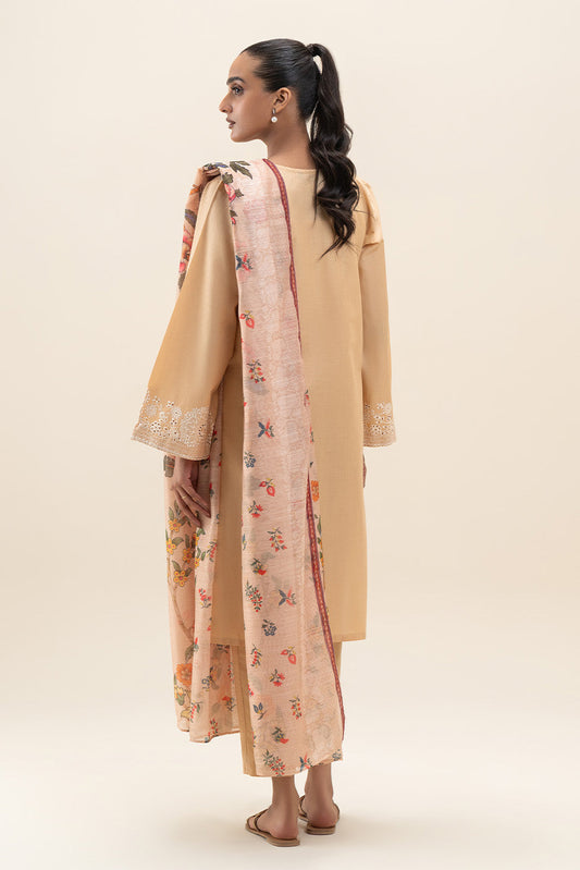3 PIECE EMBROIDERED LAWN SUIT (PRET)