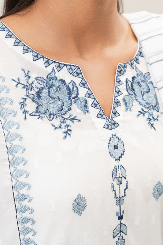 3 PIECE EMBROIDERED BROCHIA SUIT (PRET)