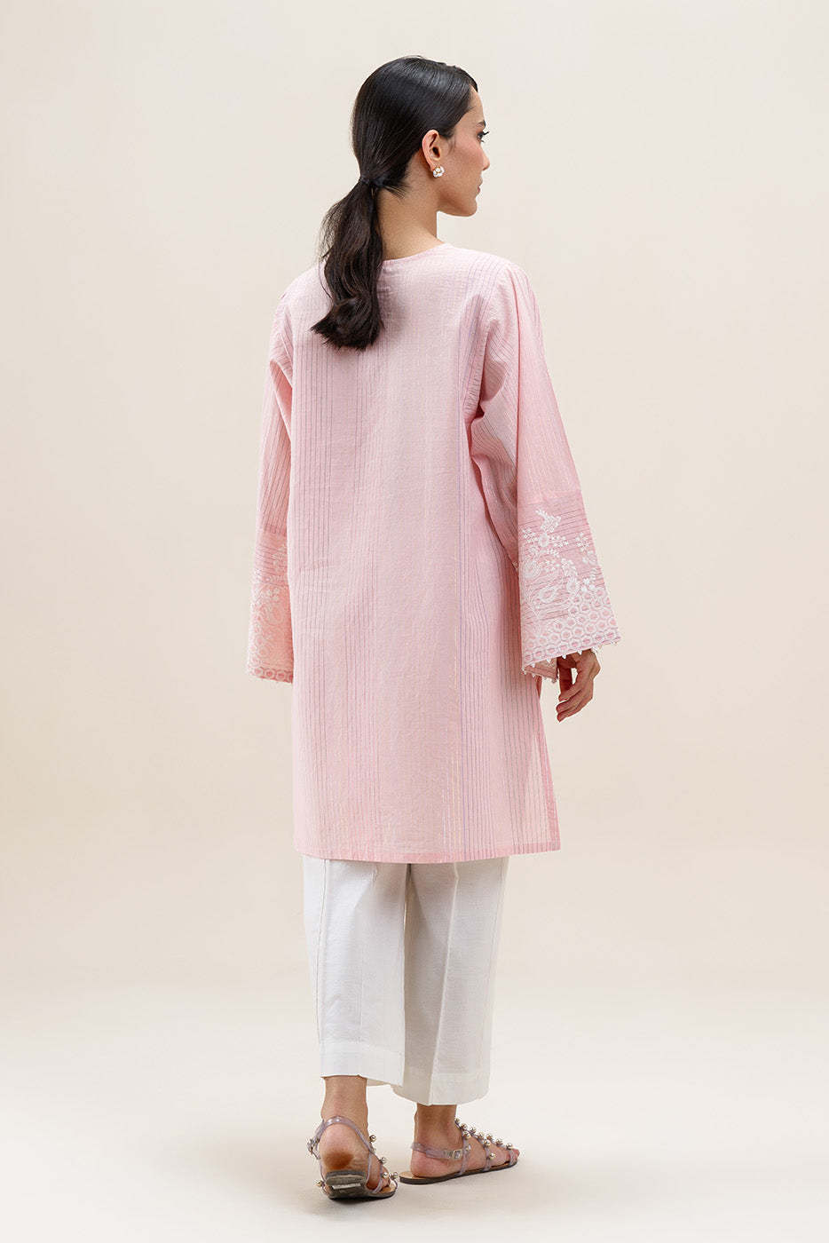 EMBROIDERED COTTON BADLA SHIRT (PRET)