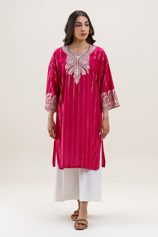 EMBROIDERED COTTON BADLA SHIRT (PRET)