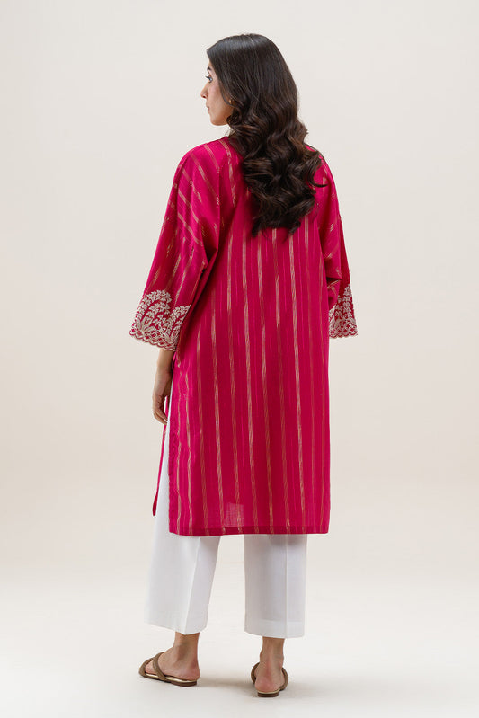 EMBROIDERED COTTON BADLA SHIRT (PRET)