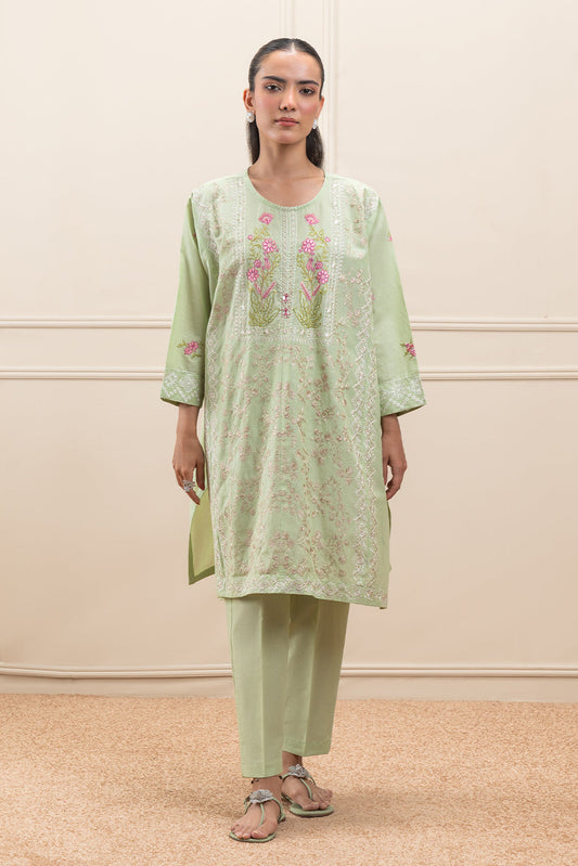 2 PIECE  EMBROIDERED MISSOURI SUIT (PRET)