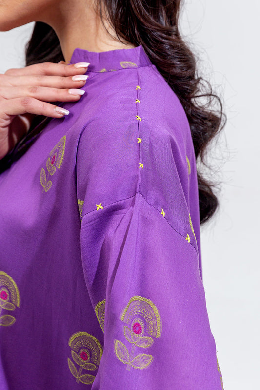 EMBROIDERED JACQUARD SHIRT (PRET)