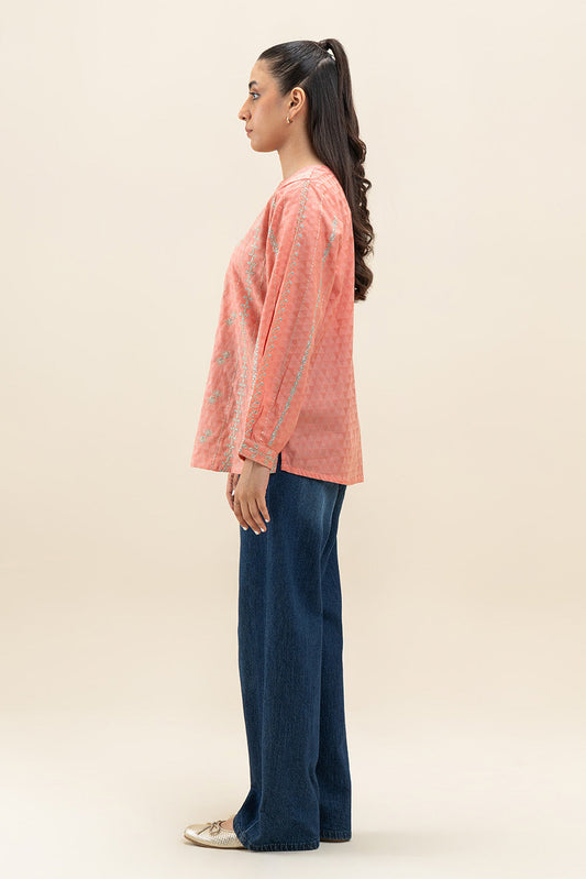 EMBROIDERED JACQUARD TOP (PRET)