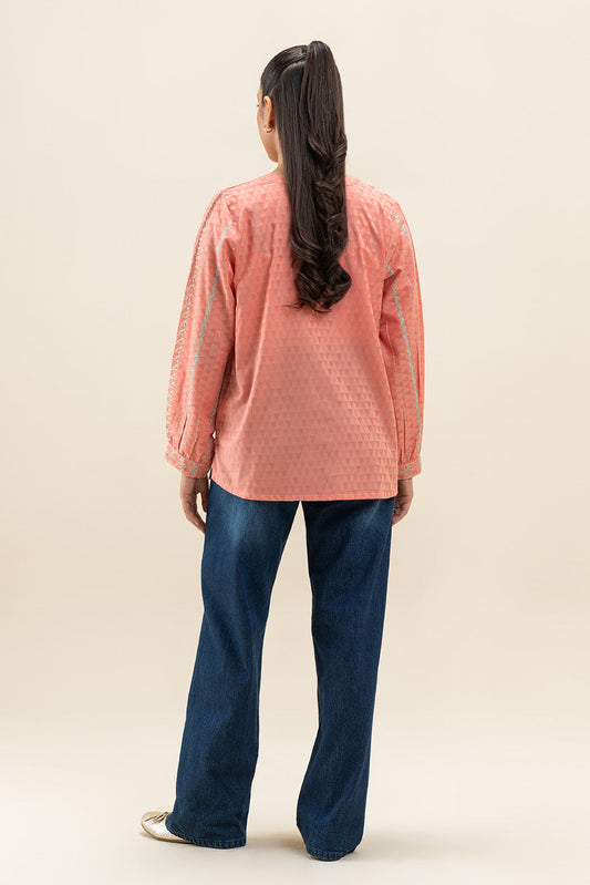 EMBROIDERED JACQUARD TOP (PRET)