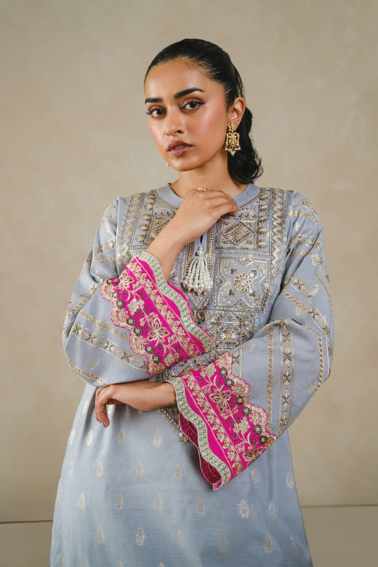 2 PIECE EMBROIDERED LUREX JACQUARD SUIT (LUXURY PRET)