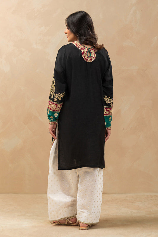 2 PIECE EMBROIDERED RAW SILK SUIT (LUXURY PRET)