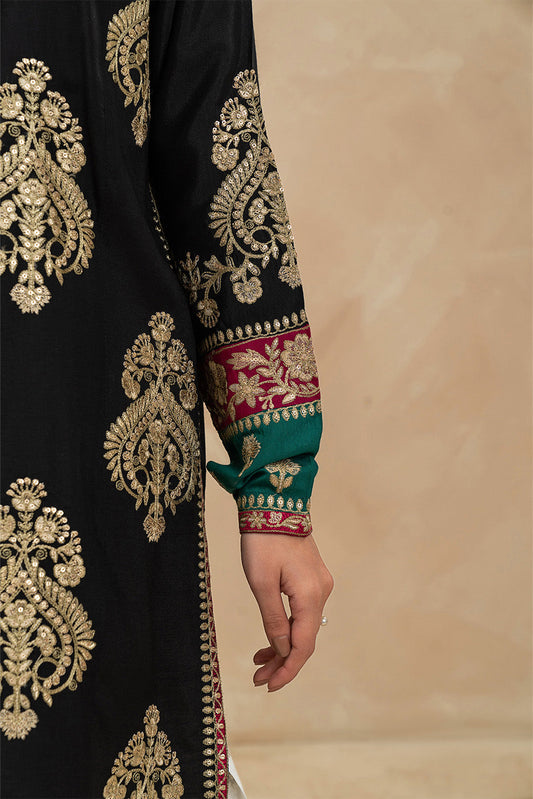 2 PIECE EMBROIDERED RAW SILK SUIT (LUXURY PRET)