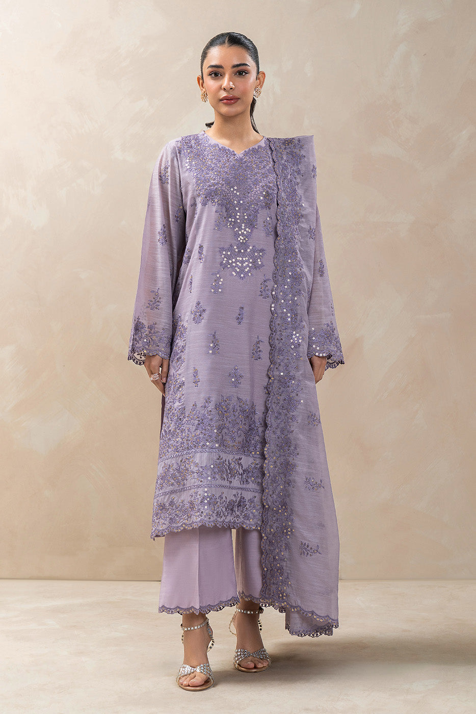 3 PIECE EMBROIDERED MONARK SUIT (LUXURY-PRET)