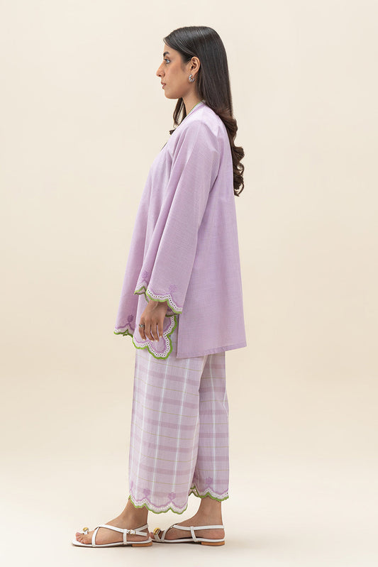 2 PIECE EMBROIDERED TWO WAY SLUB SUIT (PRET)