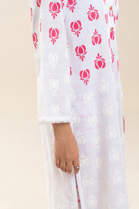 2 PIECE PRINTED TWO WAY SLUB SUIT (PRET)