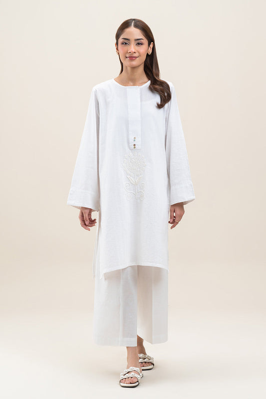 2 PIECE EMBROIDERED KARANDI TWIL SUIT (PRET)