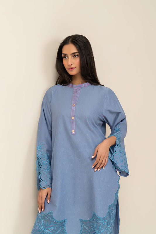 2 PIECE EMBROIDERED NEON NEPS SUIT (PRET)