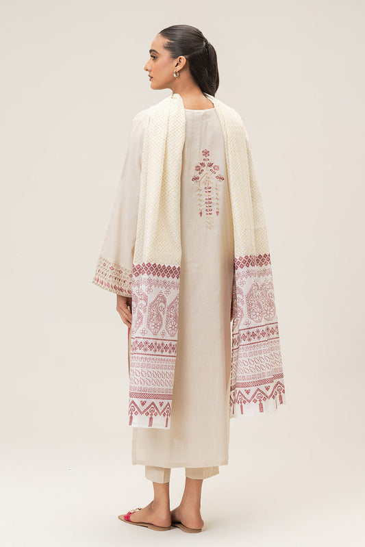3 PIECE EMBROIDERED DORIA SUIT (PRET)