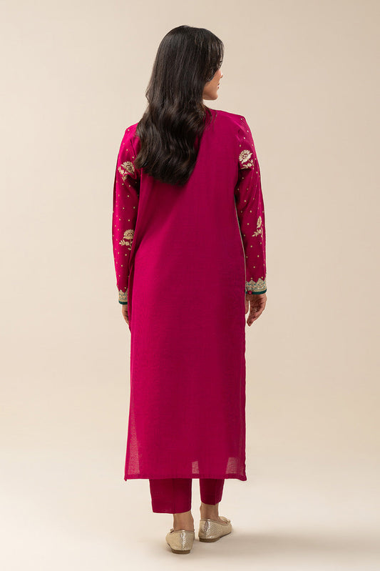 2 PIECE EMBROIDERED TWO TONE SUIT (PRET)