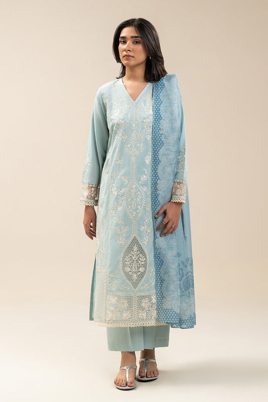 3 PIECE EMBROIDERED LAWN SUIT (PRET)