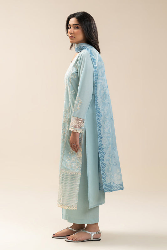 3 PIECE EMBROIDERED LAWN SUIT (PRET)