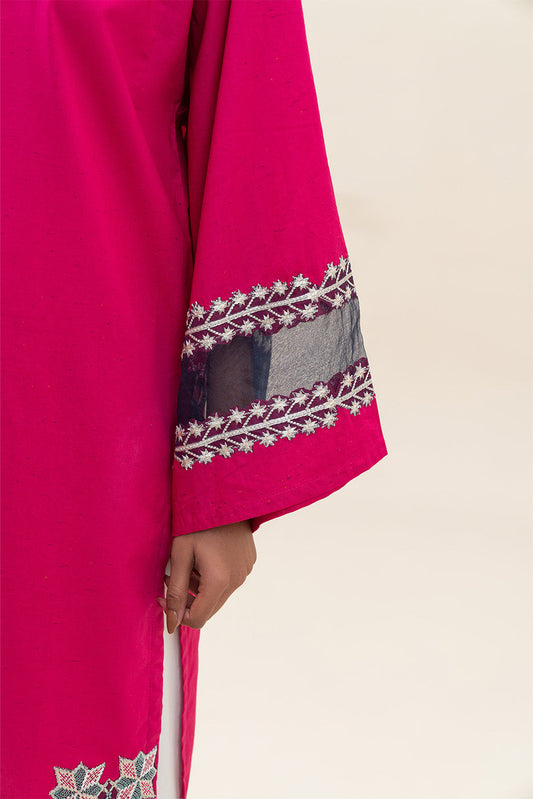 EMBROIDERED NEPS CAMBRIC SHIRT (PRET)