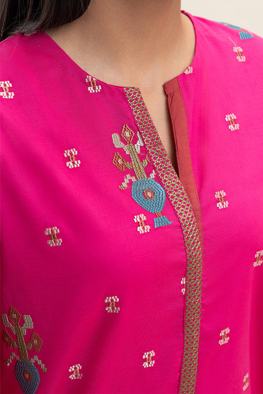 2 PIECE EMBROIDERED LAWN SUIT (PRET)