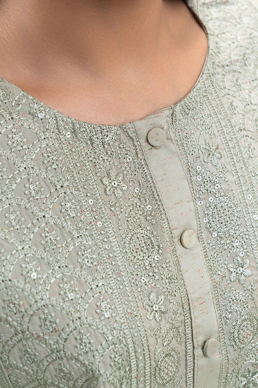 2 PIECE EMBROIDERED MULTI NEPS SUIT (PRET)