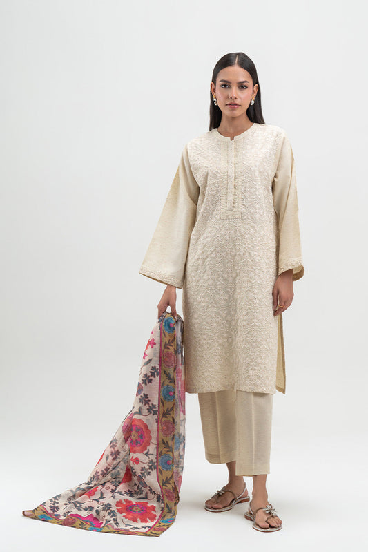 3 PIECE EMBROIDERED MULTI NEPS SUIT (PRET)