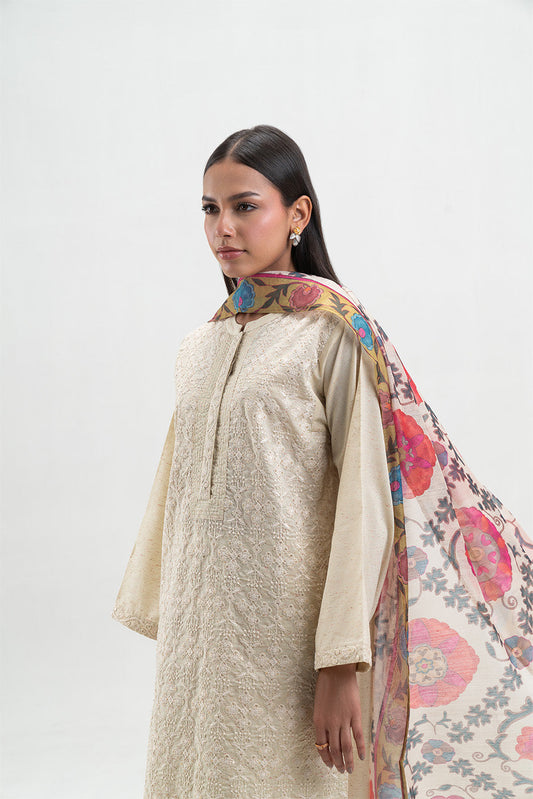 3 PIECE EMBROIDERED MULTI NEPS SUIT (PRET)