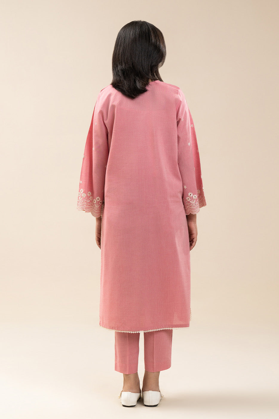 2 PIECE EMBROIDERED YARN DYED VISCOSE CHAMBRAY SUIT (PRET)