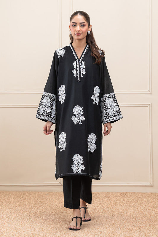 2 PIECE EMBROIDERED TWO TONE SUIT (PRET)