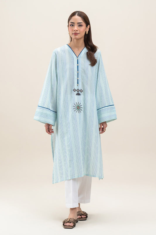 EMBROIDERED YARN DYED JACQUARD SHIRT (PRET)