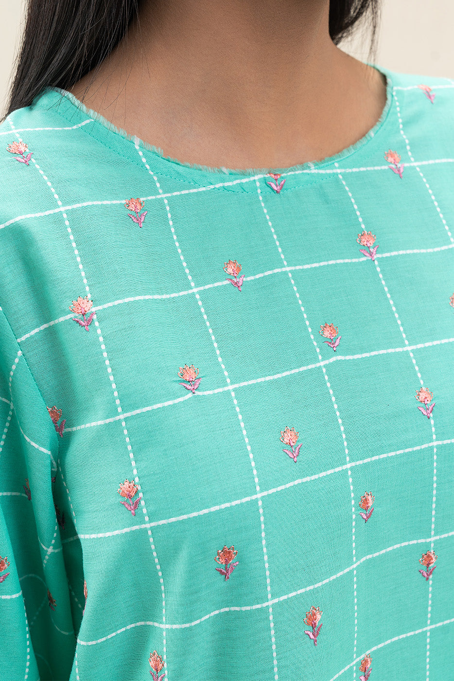 2 PIECE EMBROIDERED YARN DYED SUIT (PRET)