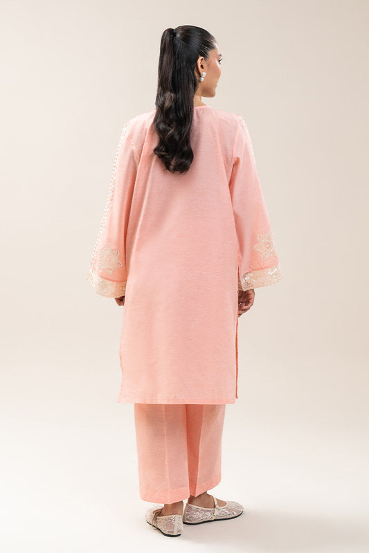 2 PIECE EMBROIDERED SPACE DYED SUIT (PRET)