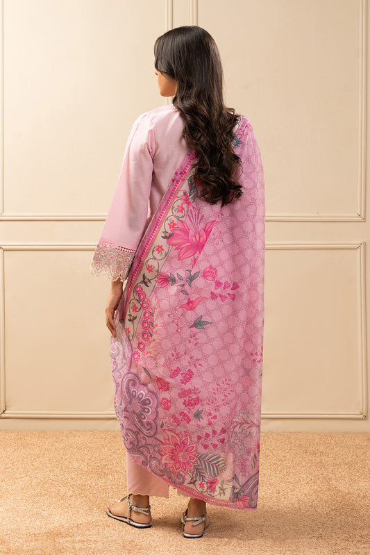 3 PIECE EMBROIDERED SPACE DYED SUIT (PRET)