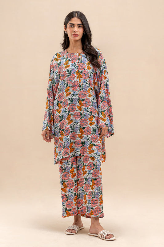 2 PIECE PRINTED VISCOSE SUIT (PRET)